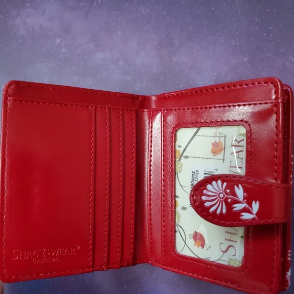 Mermaid Wallet NWT - Shagwear - Red Vegan Leather - New With Tags - Picture 5 of 9
